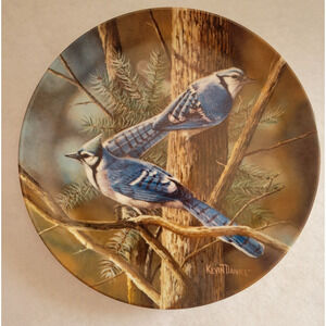 Vintage 1985 Knowles The Blue Jay by Kevin Daniel Plate w/ COA & Box #14796B